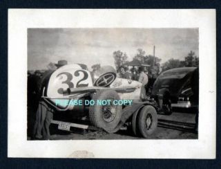 1940 PHOTO   V8 DREYER RACE CAR   INDY 500   OPEN WHEEL   MIDGET HOT