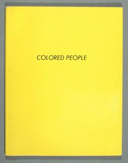 Ed Ruscha Colored People Artist Book First Edition 1972