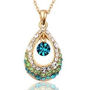 AG4642 New Fashion Jewelry Hollow Rhinestone Drop Necklace