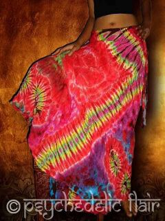 Long Tie Dye Wrap Skirt New Casual Cotton Boho Hippie Batik PFS1905 Sz