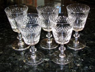 edinburgh scotland crystal stemware signed small wine glasses set of 5
