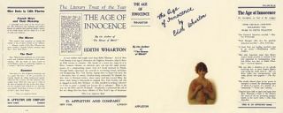 Edith Wharton Age of Innocence Facsimile Dust Jacket