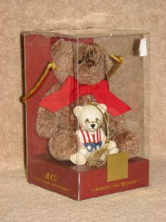 Lenox Christmas American Bears 100th Anniversary Teddy Bear w/ China