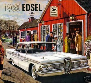 1959 Ford Edsel in Front of Barn White Magnet