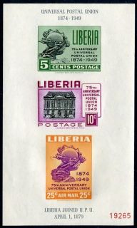 Liberia C69A Attractive Mint Never Hinged Souvenir Sheet
