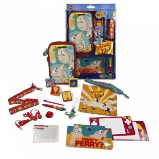 Disney Phineas and & Ferb DS Lite DSi XL Kit & Bag New