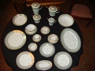 1439 Service Table Pieces of Porcelain Limoges Parry Et Vieille