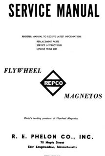  ignition service manual parts catalog Repco Eismann Autolite outboard