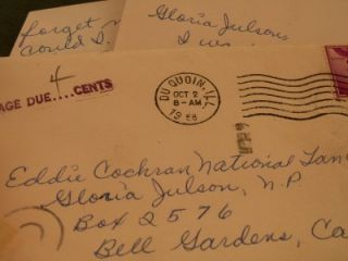 Eddie Cochran 2 Page Fan Letter Du Quoin Ill Oct 1958
