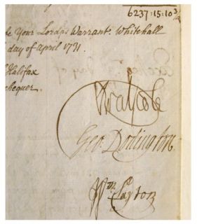  Certificate Salt and Paper Duties Signed by Earl of Halifax