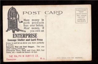 Enterprise Lard Press Advertising Philadelphia Postcard