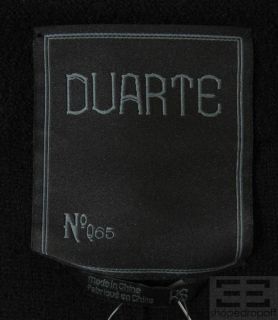 Duarte Black Boiled Wool Zip Front Knit Jacket Size XS New