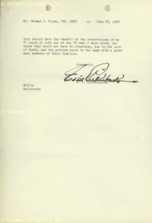 Captain Edward V Rickenbacker Typed Letter Signed