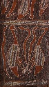 aboriginal important old bark painting djunmal