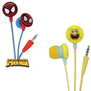 iHip Spongebob Squarepants Spiderman Mini Earbuds Set