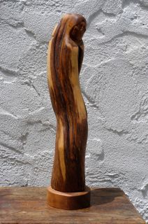 Earl Eder Ceder Wood Sculpture Signed Native American 1986 Red Lake