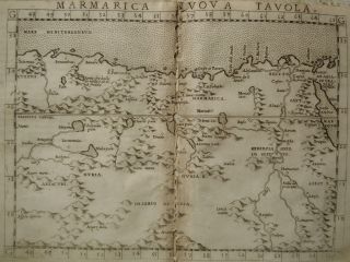 Genuine Antique Map of North Eastern Africa by Ruscelli C 1561