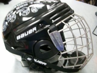 Bauer 2100 Hockey Helmet Combo Steel Mask Ice Roller Black New