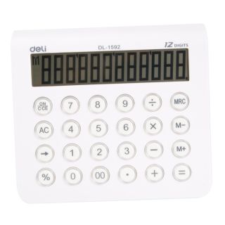  Display Desktop Electronic Calculator Desk Office White Plastic