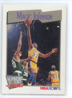 1991 EARVIN MAGIC JOHNSON NBA HOOPS SUPREME COURT CARD #473 LA LAKERS