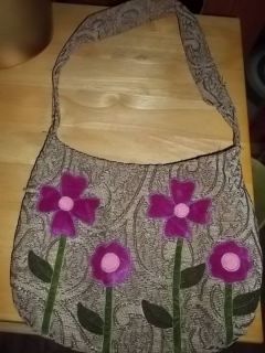 Mountain Mamma Small Hobo Hippie Embroidered Tapestry Shoulder Bag