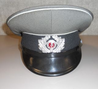 East German DDR Army Enlisted NCO Visor Dress Hat Cap Mint and