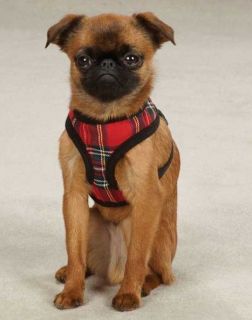Tartan Plaid Dog Soft Harness Red East Side Collection Holiday Tartan