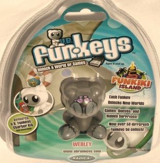  UB Funkeys USB Funkiki Island Gray Webley Game Toy Electronic
