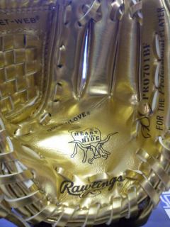 Dustin Pedroia Autographed Rawlings Mini Gold Glove