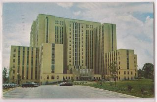 East Orange New Jersey Postcard VA Hospital Front View w 1958 NJ