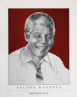 Nelson Mandela Print by Romeo Lopez Signed Ltd Ed