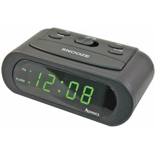 Advance Electric Alarm Clock Battery Backup Black rpt Snooze New Free