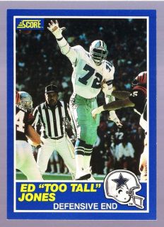 Ed Too Tall Jones Cowboys Tennessee St 1989 Score