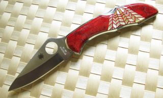 Spyderco Endura with Santa Fe Stoneworks Red Coral and Mother of Pearl