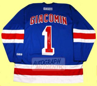 Autographed Eddie Giacomin New York Rangers Jersey