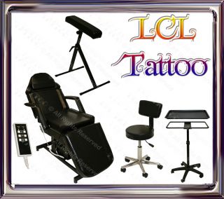TATTOO PACKAGE ELECTRIC MASSAGE TABLE CHAIR STOOL TRAY ARM BAR STUDIO