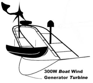 300W Boat Marine Wind Electric Power Generator Turbine