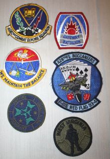 Lot of 26 USAF Military Patch Lot ~ Air Force Patches Colored & Few