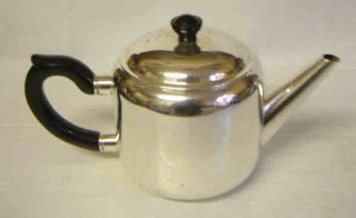 elkington silver plated hotel teapot 4 6 inch tall 3 8 inch diameter
