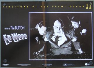 BX23 Ed Wood Tim Burton Johnny Depp 6 Orig Poster Italy