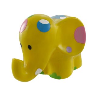 adorable yellow polka dot elephant money bank piggy