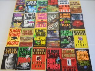 Lot of 24 Elmore Leonard Crime / Suspense / Thriller Fiction Paperback