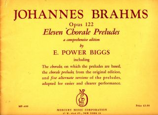   Chorale Preludes arranged E Power Biggs Organ Solo Mercury Music