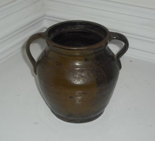  Designed Southern Pottery   Maybe Edgefield?   Old Churn / Crock / Pot