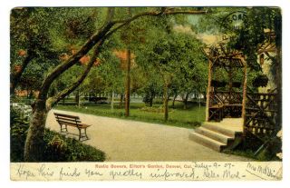 Rustic Bowers Elitchs Gardens Postcard Denver Colorado 1907 Undivided