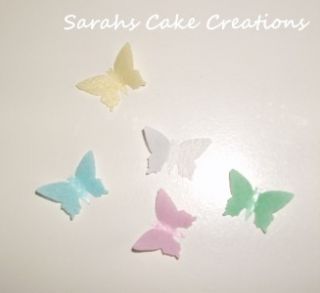 Edible Rice Paper Butterflies x 20 Many Colours Cakes