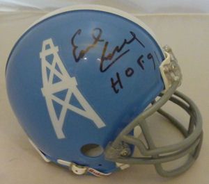 Earl Campbell Signed Houston Oilers Mini Helmet w HOF