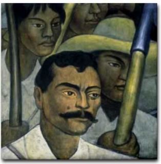 Diego Rivera Mexican Art Ceramic Tile Emiliano Zapata
