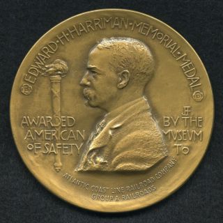 1914 Edward H. Harriman Memorial Award Railroad Medal, James Earle