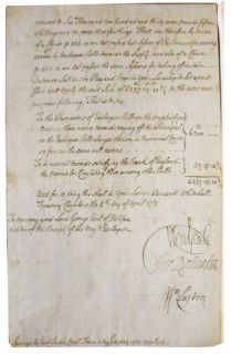  Certificate Salt and Paper Duties Signed by Earl of Halifax